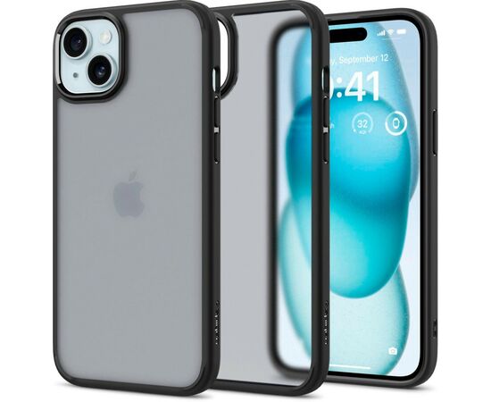 Чехол для мобильного телефона Spigen Apple iPhone 15 Plus Ultra Hybrid Frost Black (ACS06656), изображение 2 Чехол для мобильного телефона Spigen Apple iPhone 15 Plus Ultra Hybrid Frost Black (ACS06656), изображение 2