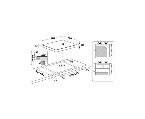 Варочная поверхность Whirlpool TGML661NB, изображение 12 Варочная поверхность Whirlpool TGML661NB, изображение 12