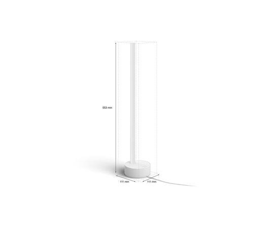 Светильник Philips Hue Signe, 2000K-6500K, RGB, Gradient, ZigBee, димування, 55см, білий (915005986901), изображение 4 Светильник Philips Hue Signe, 2000K-6500K, RGB, Gradient, ZigBee, димування, 55см, білий (915005986901), изображение 4