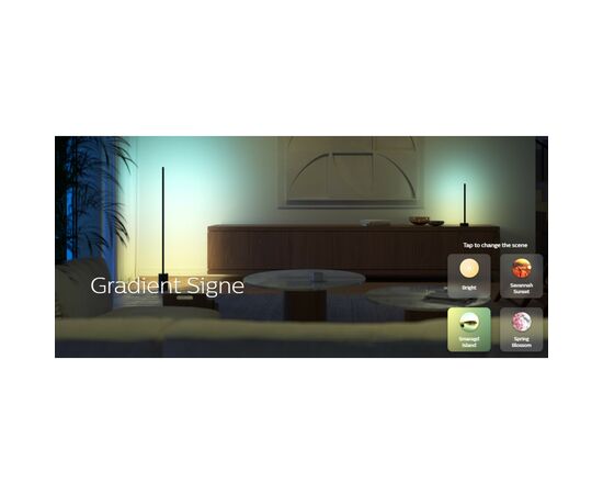 Светильник Philips Hue Signe, 2000K-6500K, RGB, Gradient, ZigBee, димування, 55см, білий (915005986901), изображение 5 Светильник Philips Hue Signe, 2000K-6500K, RGB, Gradient, ZigBee, димування, 55см, білий (915005986901), изображение 5