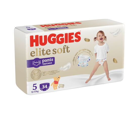 Подгузник Huggies Elite Soft 5 (12-17кг) Mega 34 шт (5029053549354), изображение 2 Подгузник Huggies Elite Soft 5 (12-17кг) Mega 34 шт (5029053549354), изображение 2