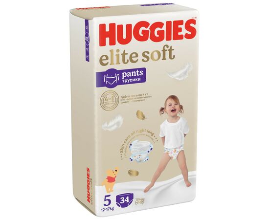 Подгузник Huggies Elite Soft 5 (12-17кг) Mega 34 шт (5029053549354), изображение 3 Подгузник Huggies Elite Soft 5 (12-17кг) Mega 34 шт (5029053549354), изображение 3