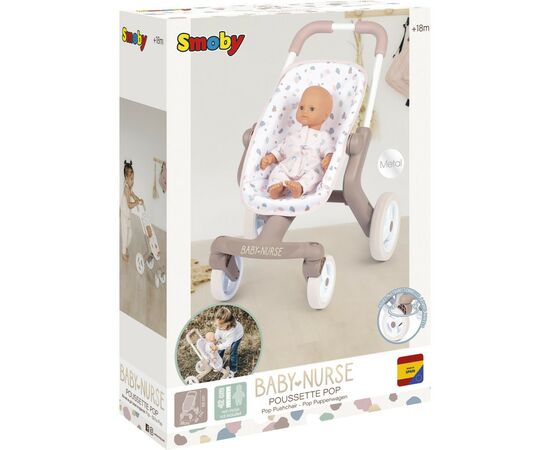 Коляска для кукол Smoby Baby Nurse "Розовая пудра. Прогулка", с (251218), изображение 4 Коляска для кукол Smoby Baby Nurse "Розовая пудра. Прогулка", с (251218), изображение 4