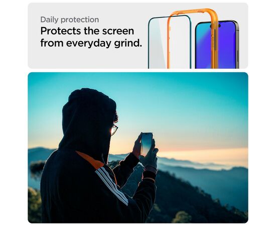 Стекло защитное Spigen Apple Iphone 14 Pro Max Glas tR Align Master FC (2 Pack), Blac (AGL05204), изображение 6 Стекло защитное Spigen Apple Iphone 14 Pro Max Glas tR Align Master FC (2 Pack), Blac (AGL05204), изображение 6