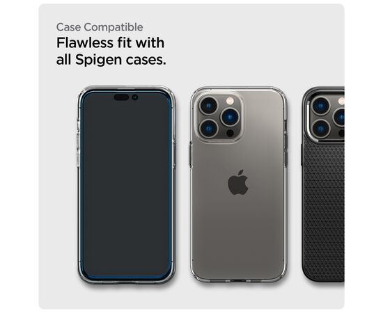 Стекло защитное Spigen Apple Iphone 14 Pro Max Glas tR Align Master FC (2 Pack), Blac (AGL05204), изображение 7 Стекло защитное Spigen Apple Iphone 14 Pro Max Glas tR Align Master FC (2 Pack), Blac (AGL05204), изображение 7