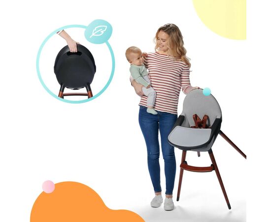 Стульчик для кормления Kinderkraft 2 в 1 Finix Grey (5902533918515), изображение 10 Стульчик для кормления Kinderkraft 2 в 1 Finix Grey (5902533918515), изображение 10