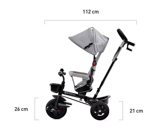 Дитячий велосипед Kinderkraft Aveo Gray (KKRAVEOGRY0000) (5902533908905), зображення 10