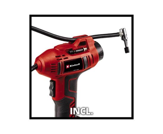Автомобильный компрессор Einhell CE-CC 18 Li - Solo, 18В, PXC (без АКБ и ЗУ) (2071010), изображение 6