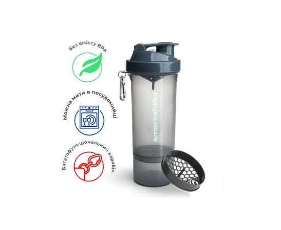 Шейкер спортивный SmartShake Slim 500ml Gray (10252901), изображение 11 Шейкер спортивный SmartShake Slim 500ml Gray (10252901), изображение 11