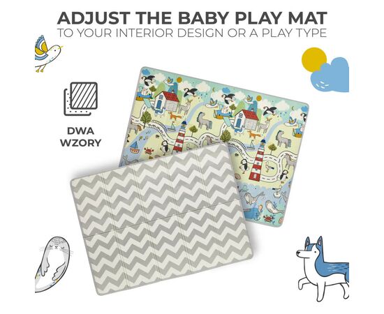 Детский коврик Kinderkraft двусторонний Matty 2 (5902533923212), изображение 3