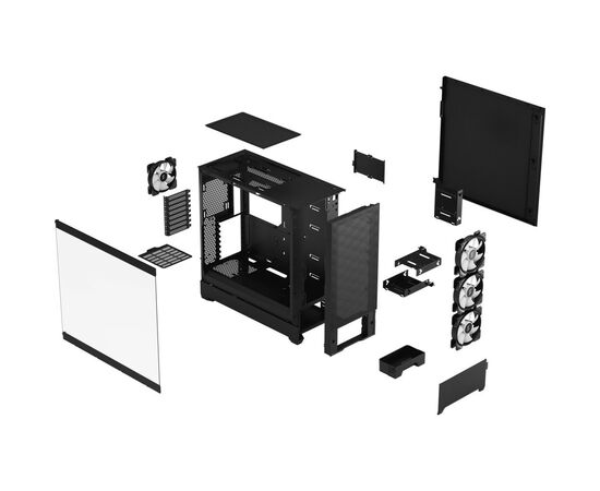 Корпус Fractal Design Pop XL Air RGB Black TG Clear (FD-C-POR1X-06), изображение 12 Корпус Fractal Design Pop XL Air RGB Black TG Clear (FD-C-POR1X-06), изображение 12