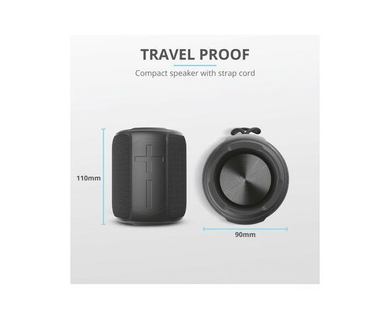 Акустическая система Trust Caro Compact Bluetooth Speaker Black (23834), изображение 5 Акустическая система Trust Caro Compact Bluetooth Speaker Black (23834), изображение 5
