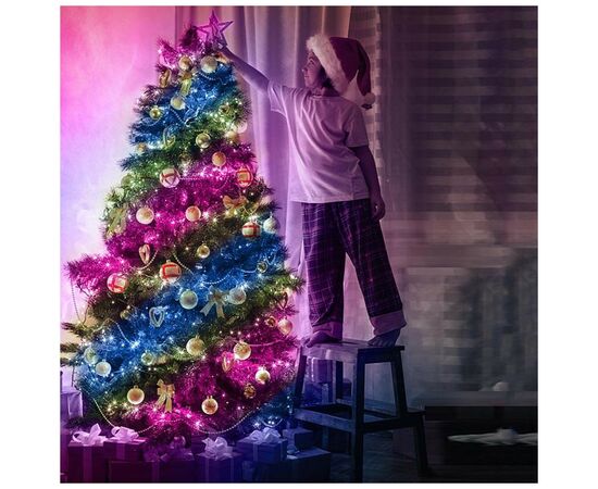 Гирлянда ColorWay Smart LED RGB WiFi+Bluetooth 10M 66LED IP65 (CW-GS-66L10UMC), изображение 12 Гирлянда ColorWay Smart LED RGB WiFi+Bluetooth 10M 66LED IP65 (CW-GS-66L10UMC), изображение 12