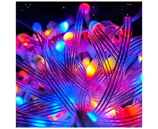 Гирлянда ColorWay Smart LED RGB WiFi+Bluetooth 10M 66LED IP65 (CW-GS-66L10UMC), изображение 3 Гирлянда ColorWay Smart LED RGB WiFi+Bluetooth 10M 66LED IP65 (CW-GS-66L10UMC), изображение 3