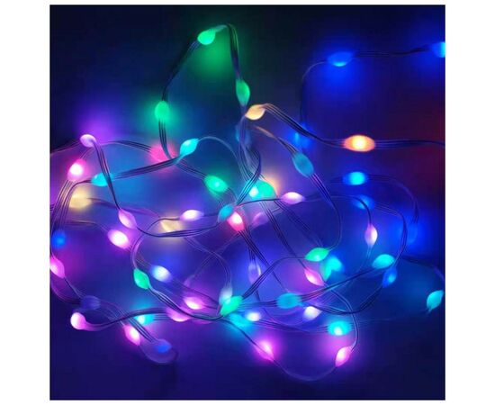 Гирлянда ColorWay Smart LED RGB WiFi+Bluetooth 10M 66LED IP65 (CW-GS-66L10UMC), изображение 5 Гирлянда ColorWay Smart LED RGB WiFi+Bluetooth 10M 66LED IP65 (CW-GS-66L10UMC), изображение 5