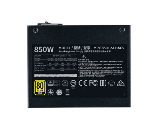 Блок питания CoolerMaster 850W V850 SFX Gold (MPY-8501-SFHAGV-EU), изображение 5 Блок питания CoolerMaster 850W V850 SFX Gold (MPY-8501-SFHAGV-EU), изображение 5