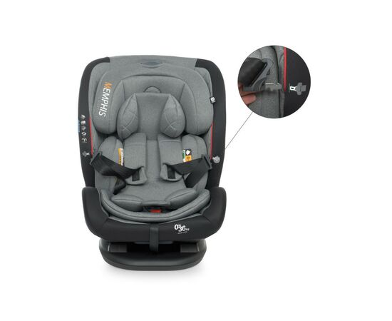 Автокресло El Camino ME 1093 Memphis Iso-Fix (0-36кг) grey black (ME 1093 grey black), изображение 3 Автокресло El Camino ME 1093 Memphis Iso-Fix (0-36кг) grey black (ME 1093 grey black), изображение 3