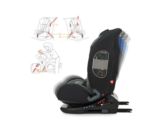 Автокресло El Camino ME 1093 Memphis Iso-Fix (0-36кг) grey black (ME 1093 grey black), изображение 7 Автокресло El Camino ME 1093 Memphis Iso-Fix (0-36кг) grey black (ME 1093 grey black), изображение 7