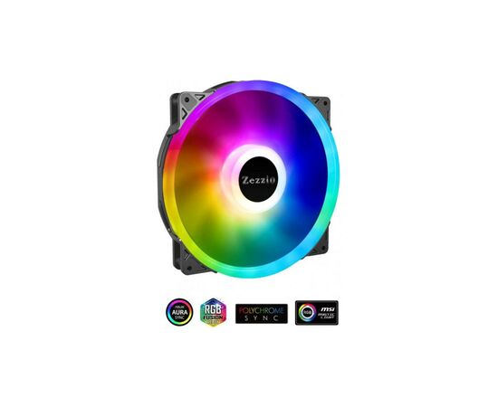 Кулер для корпуса Zezzio ZF-200 FRGB MAX, изображение 2 Кулер для корпуса Zezzio ZF-200 FRGB MAX, изображение 2