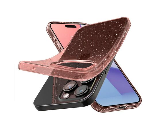 Чехол для мобильного телефона Spigen Apple iPhone 15 Pro Liquid Crystal Glitter Rose Quartz (ACS06702), изображение 11 Чехол для мобильного телефона Spigen Apple iPhone 15 Pro Liquid Crystal Glitter Rose Quartz (ACS06702), изображение 11