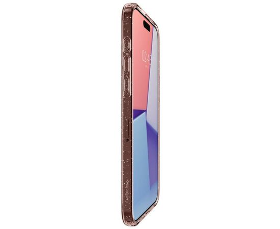 Чехол для мобильного телефона Spigen Apple iPhone 15 Pro Liquid Crystal Glitter Rose Quartz (ACS06702), изображение 3 Чехол для мобильного телефона Spigen Apple iPhone 15 Pro Liquid Crystal Glitter Rose Quartz (ACS06702), изображение 3
