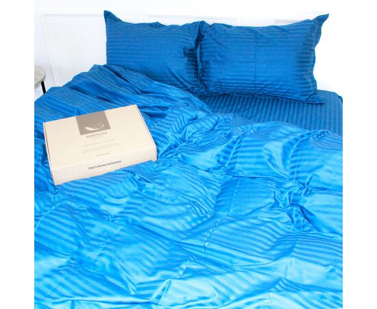 Постільна білизна MirSon Satin 30-0019Blue 160х220 Сімейний (2200005254967), зображення 5