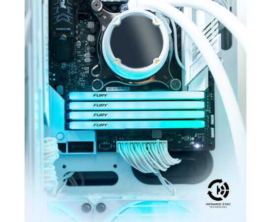 Модуль памяти для компьютера DDR4 16GB 3200 MHz Beast White RGB SE Kingston Fury (ex.HyperX) (KF432C16BWA/16), изображение 8 Модуль памяти для компьютера DDR4 16GB 3200 MHz Beast White RGB SE Kingston Fury (ex.HyperX) (KF432C16BWA/16), изображение 8