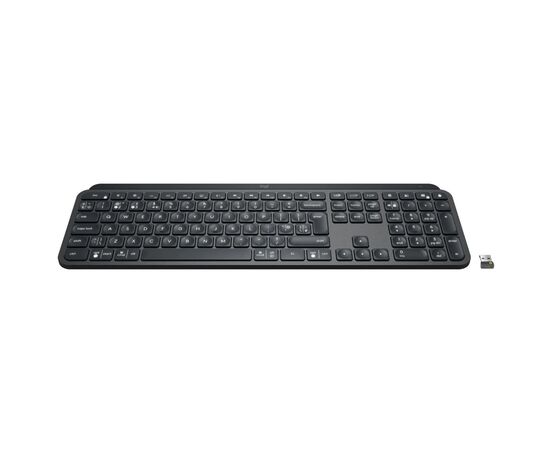 Клавиатура Logitech MX Keys Advanced for Business Wireless Illuminated UA Graphite (920-010251), изображение 2 Клавиатура Logitech MX Keys Advanced for Business Wireless Illuminated UA Graphite (920-010251), изображение 2