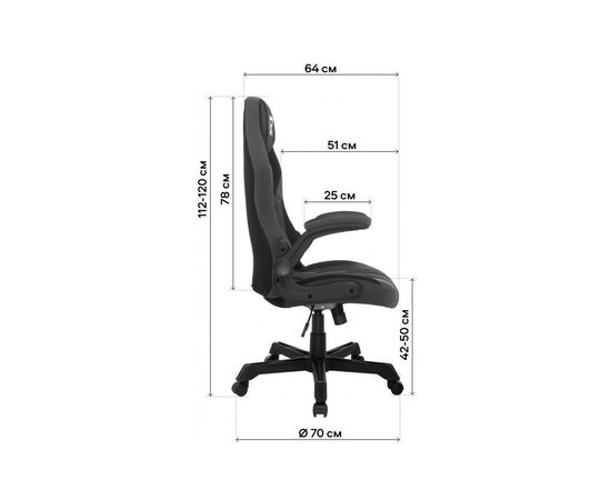 Кресло игровое GT Racer X-2656 Black/Gray, изображение 12 Кресло игровое GT Racer X-2656 Black/Gray, изображение 12
