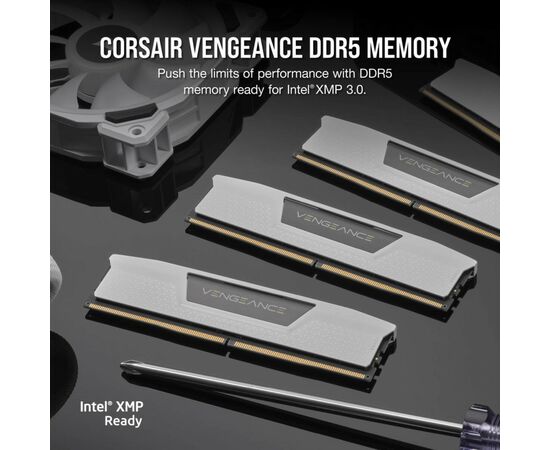 Модуль пам'яті для комп'ютера DDR5 32GB (2x16GB) 5600 MHz Vengeance White Corsair (CMK32GX5M2B5600C36W), зображення 5 Модуль пам'яті для комп'ютера DDR5 32GB (2x16GB) 5600 MHz Vengeance White Corsair (CMK32GX5M2B5600C36W), зображення 5