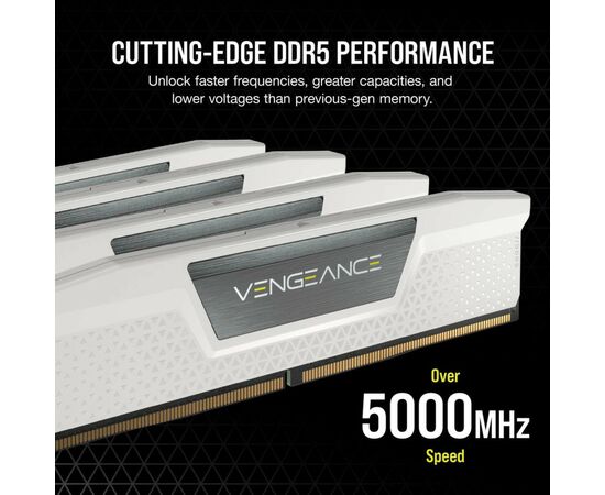 Модуль пам'яті для комп'ютера DDR5 32GB (2x16GB) 5600 MHz Vengeance White Corsair (CMK32GX5M2B5600C36W), зображення 6 Модуль пам'яті для комп'ютера DDR5 32GB (2x16GB) 5600 MHz Vengeance White Corsair (CMK32GX5M2B5600C36W), зображення 6