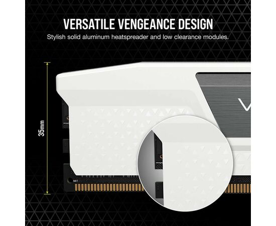 Модуль пам'яті для комп'ютера DDR5 32GB (2x16GB) 5600 MHz Vengeance White Corsair (CMK32GX5M2B5600C36W), зображення 8 Модуль пам'яті для комп'ютера DDR5 32GB (2x16GB) 5600 MHz Vengeance White Corsair (CMK32GX5M2B5600C36W), зображення 8