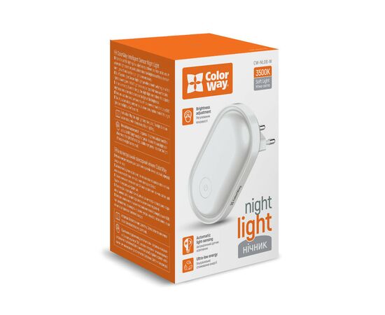 Ночник ColorWay Nightlight 0.5W (8x0.2W LED) (CW-NL08-W), изображение 12 Ночник ColorWay Nightlight 0.5W (8x0.2W LED) (CW-NL08-W), изображение 12