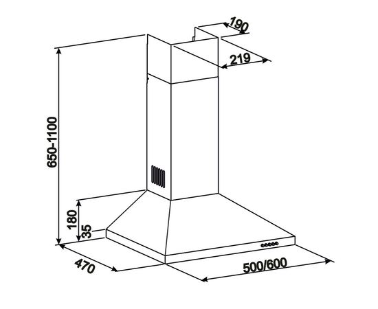 Вытяжка кухонная Eleyus KENT 700 50 BR, изображение 11 Вытяжка кухонная Eleyus KENT 700 50 BR, изображение 11