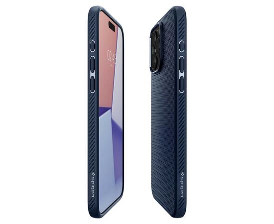 Чехол для мобильного телефона Spigen Apple iPhone 15 Pro Max Liquid Air Navy Blue (ACS06563), изображение 6 Чехол для мобильного телефона Spigen Apple iPhone 15 Pro Max Liquid Air Navy Blue (ACS06563), изображение 6