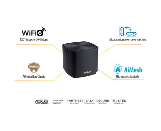Точка доступу Wi-Fi ASUS XD4 Plus 1pk Black (90IG07M0-MO3C10), зображення 11 Точка доступу Wi-Fi ASUS XD4 Plus 1pk Black (90IG07M0-MO3C10), зображення 11