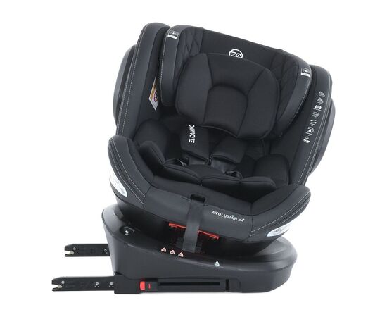 Автокресло El Camino ME 1045-1 Evolution 2 360 Isofix Black striped 0-36 кг (ME 1045-1 black stri), изображение 6 Автокресло El Camino ME 1045-1 Evolution 2 360 Isofix Black striped 0-36 кг (ME 1045-1 black stri), изображение 6