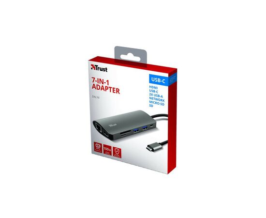 Концентратор Trust DALYX 7-IN-1 USB-C ALUMINIUM (23775_TRUST), изображение 12 Концентратор Trust DALYX 7-IN-1 USB-C ALUMINIUM (23775_TRUST), изображение 12