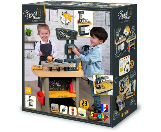 Игровой набор Smoby Интерактивный ресторан 2 в 1 Бургер хаус 29 аксесс. (310910), изображение 10