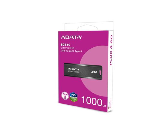 Накопитель SSD USB 3.2 1TB SD610 ADATA (SC610-1000G-CBK/RD), изображение 11 Накопитель SSD USB 3.2 1TB SD610 ADATA (SC610-1000G-CBK/RD), изображение 11