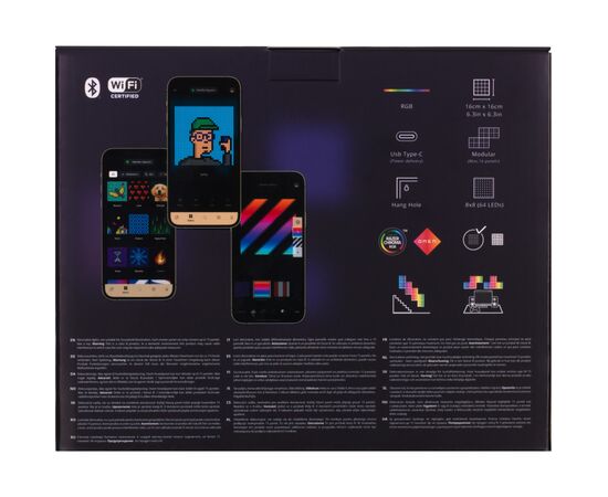 Гирлянда Twinkly Smart LED Squares 1+5 RGB, Gen II, IP20, 16x16см, белый (TWQ064STW-07-BEU), изображение 12 Гирлянда Twinkly Smart LED Squares 1+5 RGB, Gen II, IP20, 16x16см, белый (TWQ064STW-07-BEU), изображение 12