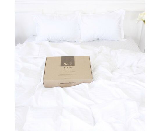 Постельное белье MirSon Satin Stripe 30-0001White 160х220 Семейный (2200005245712), изображение 4 Постельное белье MirSon Satin Stripe 30-0001White 160х220 Семейный (2200005245712), изображение 4