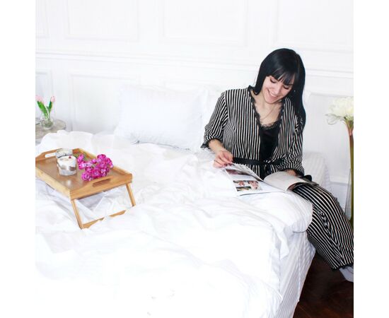 Постельное белье MirSon Satin Stripe 30-0001White 160х220 Семейный (2200005245712), изображение 7 Постельное белье MirSon Satin Stripe 30-0001White 160х220 Семейный (2200005245712), изображение 7