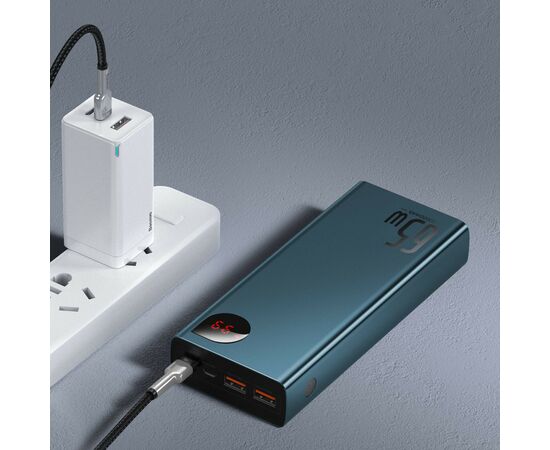Батарея универсальная Baseus Adaman Metal 20000mAh, PD/65W, QC/3.0, +cable USB to Type-C (PPIMDA-D03), изображение 10 Батарея универсальная Baseus Adaman Metal 20000mAh, PD/65W, QC/3.0, +cable USB to Type-C (PPIMDA-D03), изображение 10
