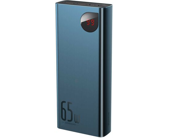 Батарея универсальная Baseus Adaman Metal 20000mAh, PD/65W, QC/3.0, +cable USB to Type-C (PPIMDA-D03), изображение 3 Батарея универсальная Baseus Adaman Metal 20000mAh, PD/65W, QC/3.0, +cable USB to Type-C (PPIMDA-D03), изображение 3