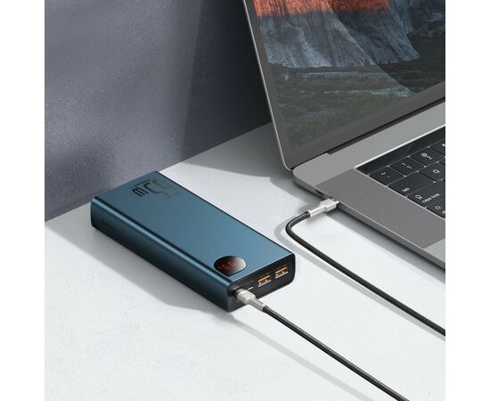 Батарея универсальная Baseus Adaman Metal 20000mAh, PD/65W, QC/3.0, +cable USB to Type-C (PPIMDA-D03), изображение 9 Батарея универсальная Baseus Adaman Metal 20000mAh, PD/65W, QC/3.0, +cable USB to Type-C (PPIMDA-D03), изображение 9