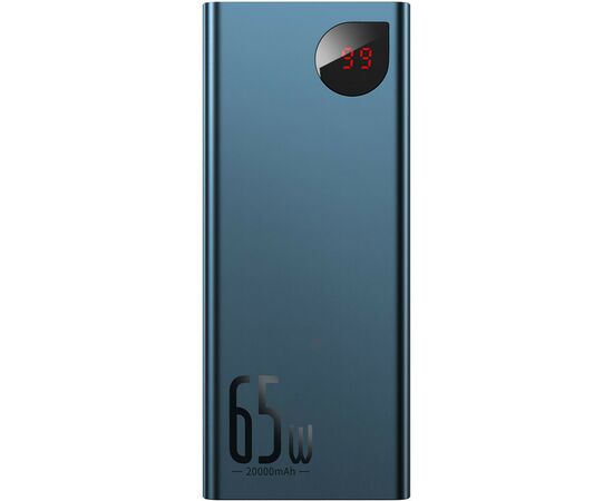 Батарея универсальная Baseus Adaman Metal 20000mAh, PD/65W, QC/3.0, +cable USB to Type-C (PPIMDA-D03)