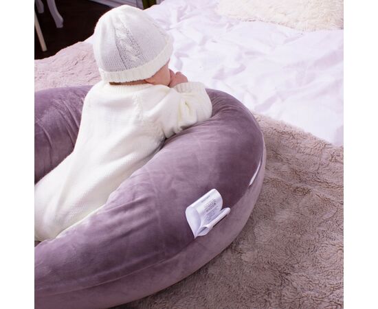 Подушка MirSon для беременных и кормления №8303 Velvet Line 28-0005 Ashen Велюр 30х170х20 см (2200006200284), изображение 8 Подушка MirSon для беременных и кормления №8303 Velvet Line 28-0005 Ashen Велюр 30х170х20 см (2200006200284), изображение 8