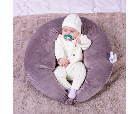 Подушка MirSon для беременных и кормления №8303 Velvet Line 28-0005 Ashen Велюр 30х170х20 см (2200006200284)