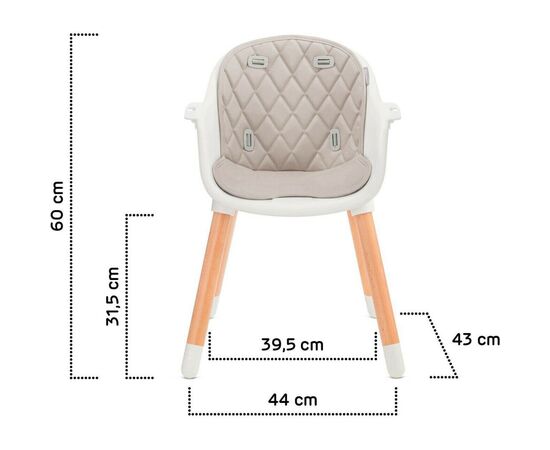 Стілець для годування Kinderkraft Sienna Gray (5902533915125), зображення 10 Стілець для годування Kinderkraft Sienna Gray (5902533915125), зображення 10